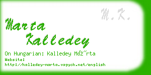 marta kalledey business card